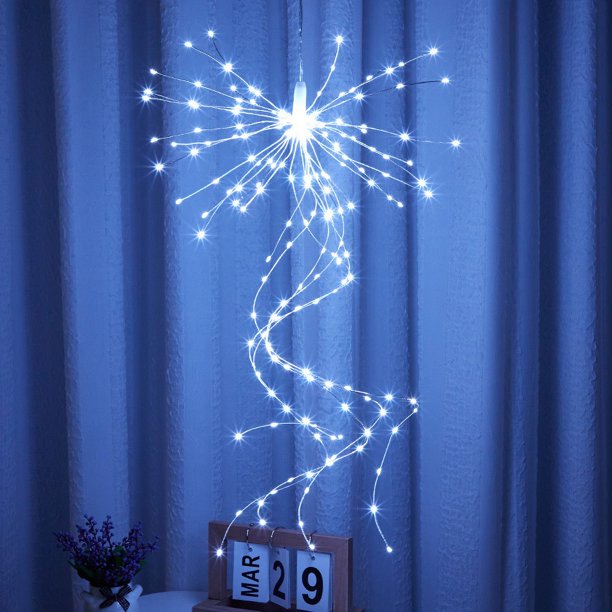 Luces de fuegos artificiales, luces LED, luces de alambre de cobre, luces de bola de caña, luces de diente de león, luces decorativas, luces de fuegos artificiales solares para insertar
