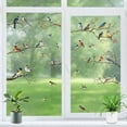 thumbnail image 5 of Window Static Cling Decal Sticker Double-Sided for Large Glass Car Windows 1 Sheet Branches with Birds 47.2"x11.8" Waterproof Removable Window Decal for Home Office Classroom Decoration, 5 of 9