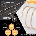 thumbnail image 3 of APSVO 18K Gold Plated Tennis Necklaces for Women CZ Chain Prom Wedding Birthday Mothers Day Jewelry Gifts Teen Adults Mom Female Daughter Girlfriend Wife Age Ideas 1.5/2mm, 3 of 8