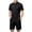 Black@GC@, variant on CONZONE Men's 2 Pieces Outfits Solid Color Short Sleeve T-Shirts Shorts Set for Men Breathable Summer Tracksuit