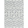 My Texas House Irongate 9' X 13' Gray Damask Outdoor Rug