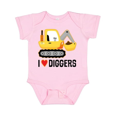 

Inktastic Construction Truck I Love Diggers Gift Baby Boy or Baby Girl Bodysuit