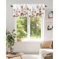 thumbnail image 6 of Spring Floral Valances for Windows, Simple White Yellow Red Flower Rod Pocket Kitchen Window Curtain Valance, Vintage Plant Window Treatment Valance Curtains for Kitchen Living Room Bathroom, 54"x18", 6 of 6