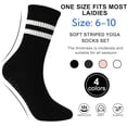 thumbnail image 2 of 4 Pairs Non Slip Grip Socks for Women, Non Skid Anti Slip Grippy Socks with Gripper for Men Women for Yoga Pilates Hospital, 2 of 7