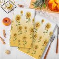 thumbnail image 3 of Sunflower Kitchen Towels Set of 2, Watercolor Yellow Flower Gradient Plant Soft Microfiber Dish Towels, Absorbent Quick-Dry Washable Dishcloths for Kitchen Cleaning, Drying Dishes, 18x28 Inches, 3 of 9