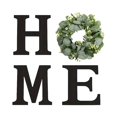 thumbnail image 4 of Letras de madera para el hogar HME con corona para colgar en la pared, decoración de pared de granja Negro, 4 of 9