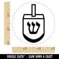 thumbnail image 2 of Dreidel Dreidl Jewish Hanukkah Self-Inking Rubber Stamp Ink Stamper - Sky Blue Ink - Small 3/4 Inch, 2 of 7