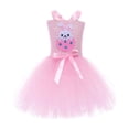 thumbnail image 5 of oqasdz Dresses for Girls Easter Bunny Sleeveless Cute Bow Lace Tutu Dress for Stage Performance Funny Outfit Party Wedding Dress, 5 of 7