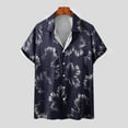 thumbnail image 5 of WREESH Mens Hawaiian Shirts Short Sleeve Button Down Shirt Tropical Graphic Printed Shirts Summer Beach Shirt Gray, 5 of 5