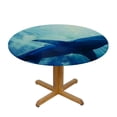 thumbnail image 3 of Orinice Shark Ocean Person Round Table Cover Stain Resistant Washable Indoor Outdoor Tablecloth Kitchen Dining Wedding Parties 100% Polyester Fiber 31-35, 3 of 8