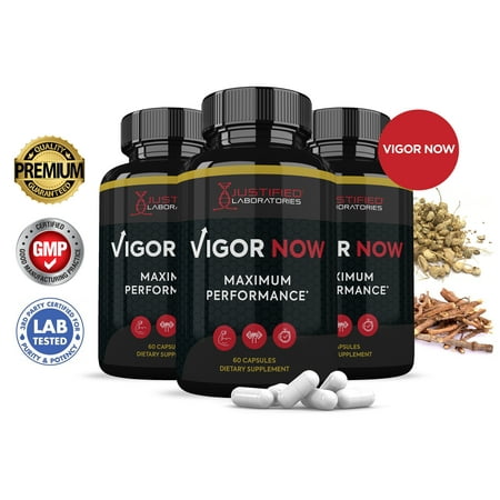 (3 Pack) Vigor Now Men’s Health Supplement 1484mg 180 Capsules