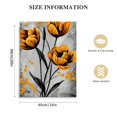 thumbnail image 2 of JRXY  3 Pieces Elegant Orange Flower Canvas Wall Art Poppy Rose Tulip Floral Abstract Artwork for Bedroom Modern Home Decor Ready to Hang  16x20 in, 2 of 5