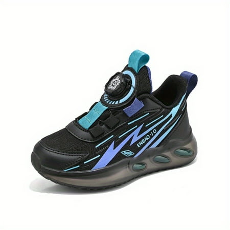 

Boys Girls 2023 New Casual Shoes Rotary Button Mesh Breathable Lightweight Comfy Non Slip Walking Shoes For Children Kids Sneakers Spring And Summer