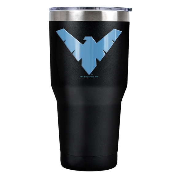 Batman Batman Nightwing Logo Pattern Stainless Steel Tumbler 30 oz Coffee Travel Cup, Vacuum Insulated & Double Wall with Leakproof Sliding Lid