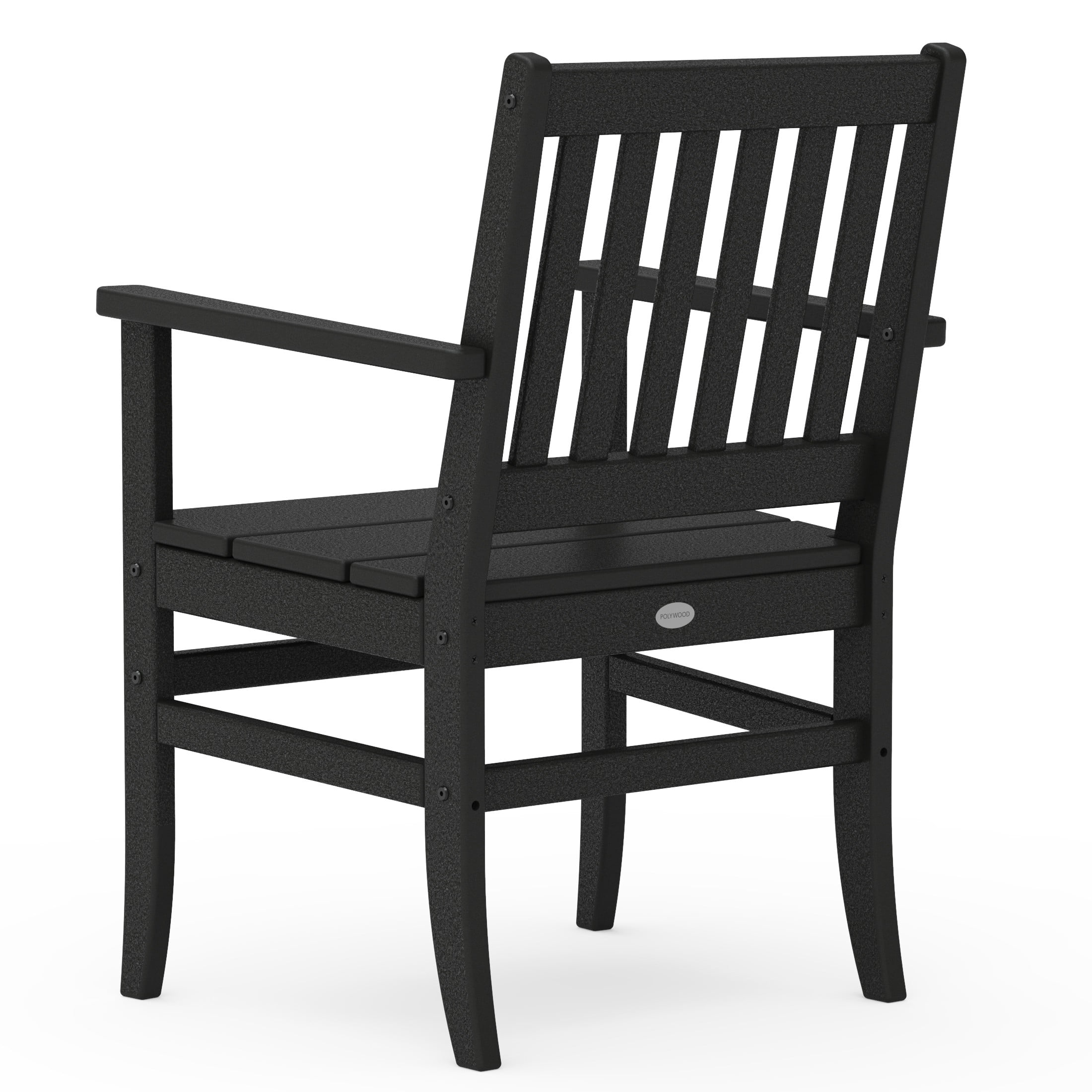 Better Homes & Gardens by POLYWOOD Southlake Outdoor Dining Arm Chair (2 Chairs) in Black