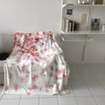 thumbnail image 4 of Yibo Cherry Blossom Blanket Flannel Soft and Comfortable Anti-static Bed Sofa Blanket, 4 of 7