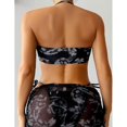thumbnail image 4 of Summer Halter Bikinis Set for Women Lady 3 Pieces Split Swimsuits Female Floral Printed Bathing Suit with Beach Skirt L, 4 of 4