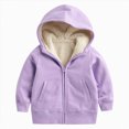 thumbnail image 5 of TOWED22 Unisex Boys Girls Hoodie Sweatshirt Full Zip Up Casual Long Sleeve Solid Jacket Kids Lightweight Outwear with Pockets,Purple,9-10 Y, 5 of 6