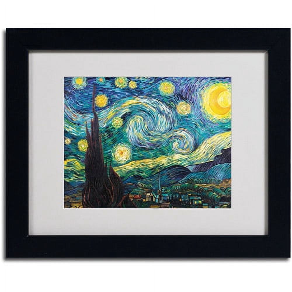 Trademark Fine Art 'Starry Night' Framed Matted Art by Vincent van Gogh