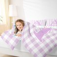thumbnail image 4 of Catabedysis Purple ABC Print A 7pcs Queen Bedding,Personalized Monogrammed Gifts Bedding Comforter Set Queen,Colorful Stars Reversible For Girls, 4 of 7