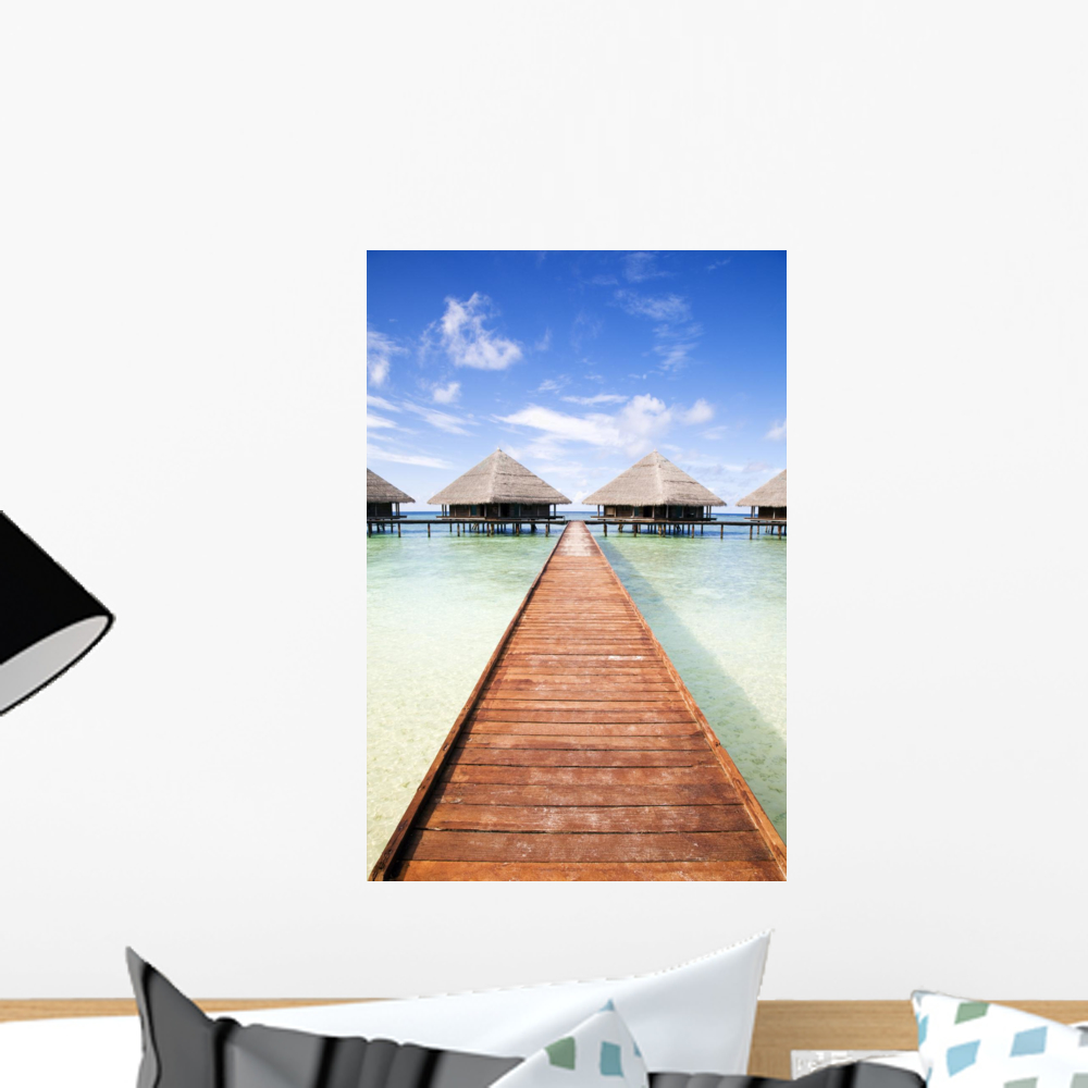 Beach House Palm Tree Wall Decal - Real Estate Agency Vinyl Sticker For Indoor & Outdoor Walls