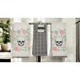 thumbnail image 2 of Serafina Home Halloween Hand Towels: Soft and Absorbent Cotton Flour Sack with Embroidery Elegant Skull and Roses Design, 2 of 4