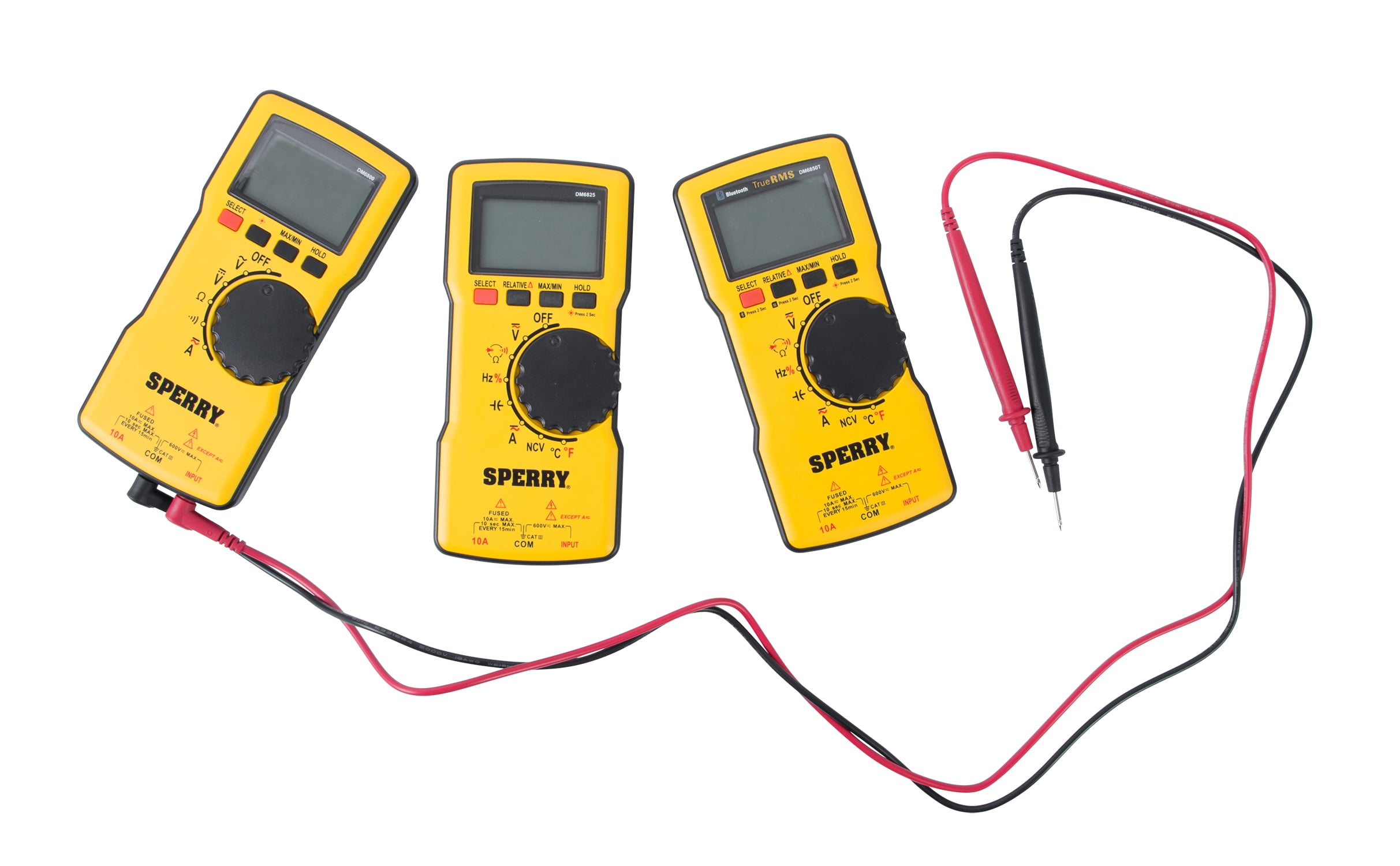 Digital Autoranging Thin Multimeter, 600 V AC/DC, 10A Current, Continuity, Resistance