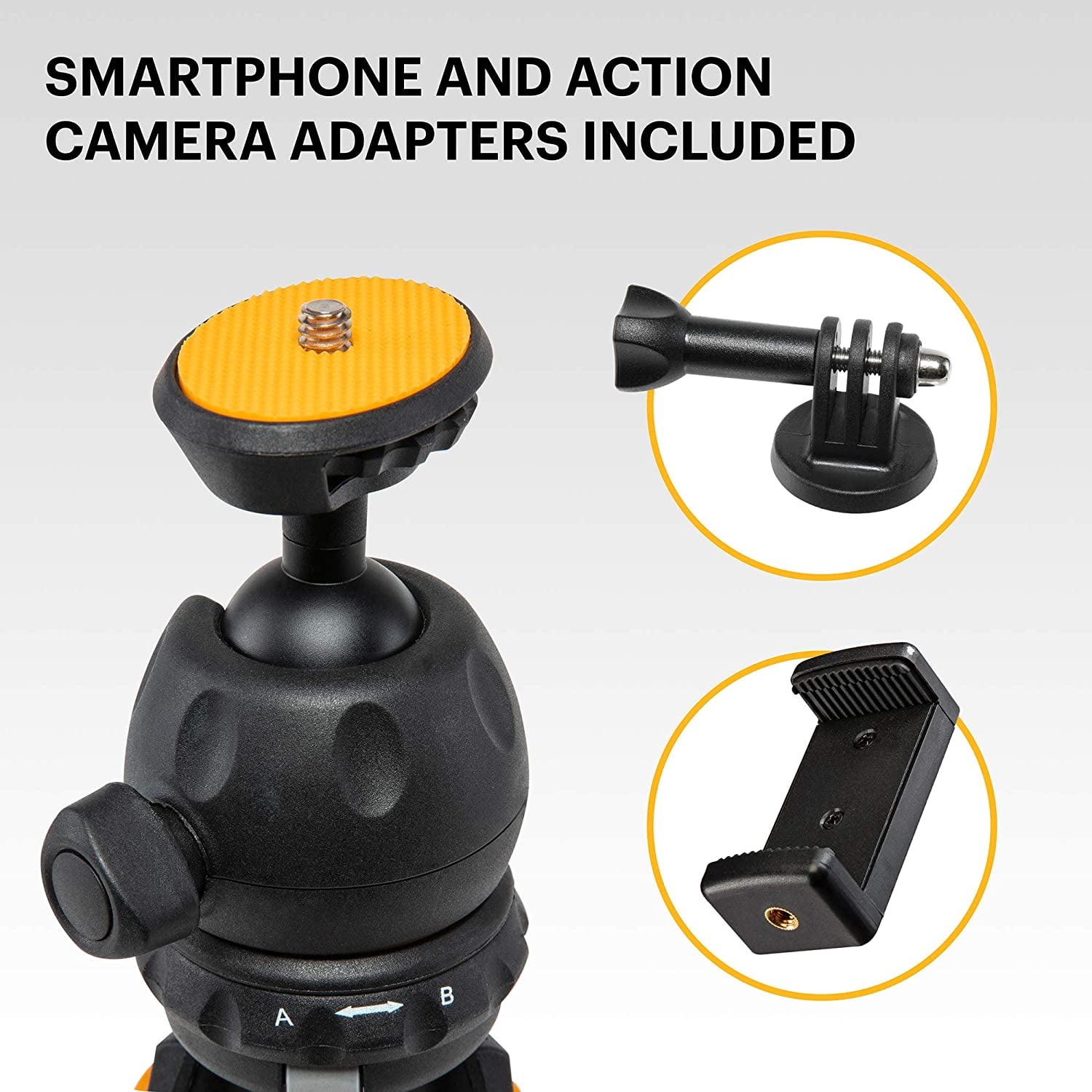 KODAK Photogear Mini Adjustable 9 Inch Tabletop Tripod Converts to Selfie Stick with E-Guide