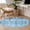 Blue, variant on Round Area Rug 4 Ft, Blue Washable Non-Slip Circle Carpet for Living Room/Bedroom, Modern Abstract Art Ombre Striped Low-Profile Crawling Mats Collection Rugs for Indoor