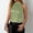 Mint Green, variant on Caywon Women's Solid Color Crew Neck Satin Halter Sleeveless Tank Top with Back Buttons Silky Smooth Elegant Trendy Top for Date Night Party Daily Casual Outfit