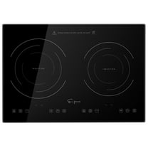 Empava 20.5 inch Portable Horizontal Electric Induction Cooktop with 2 Burners in Black - 120V