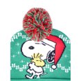 thumbnail image 3 of Peanuts Snoopy Pom Beanie, Green Multi-Color, 3 of 3