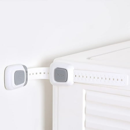 Baby Proofing Upgraded No Drill Furniture Wall Anchor Child Safety Cabinet Strap Locks 4 Pack