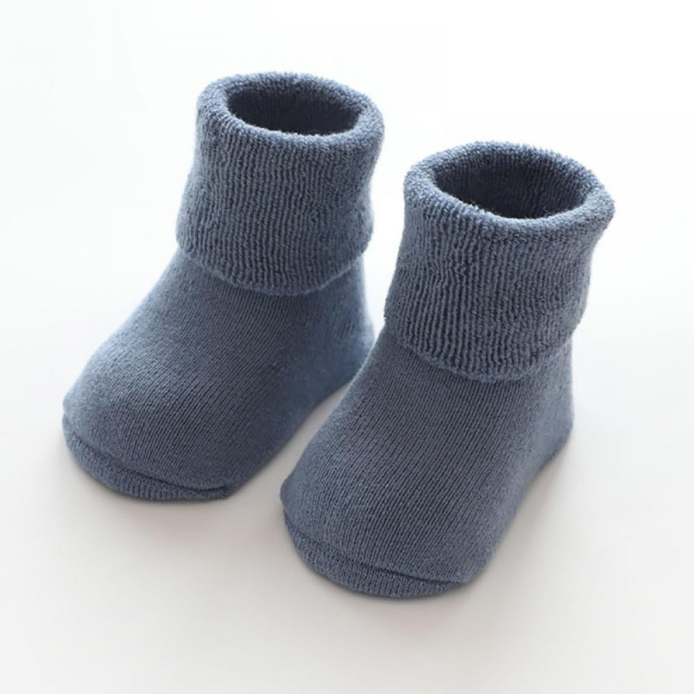 Girl/Boy Toddler Anti-slip Mocassin Warm Slipper Socks Thermal Shoe 12M 2 3 4y 