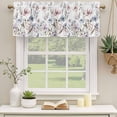 thumbnail image 2 of Botanical Flowers Curtain Valances for Windows, Kitchen Valance Window Treatments Panel 2 Pack, Watercolor Farmhouse Floral Herbs Rod Pocket Short Curtains for Bathroom Bedroom 54 x 18 Inch, 2 of 8