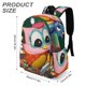 thumbnail image 3 of Eva, la Lechuza-theme Backpack, Campus style schoolbag Bookbag with Adjustable Shoulder Straps And Large Zip Compartment, Unisex Travel Bags.42x30x15cm, 3 of 6