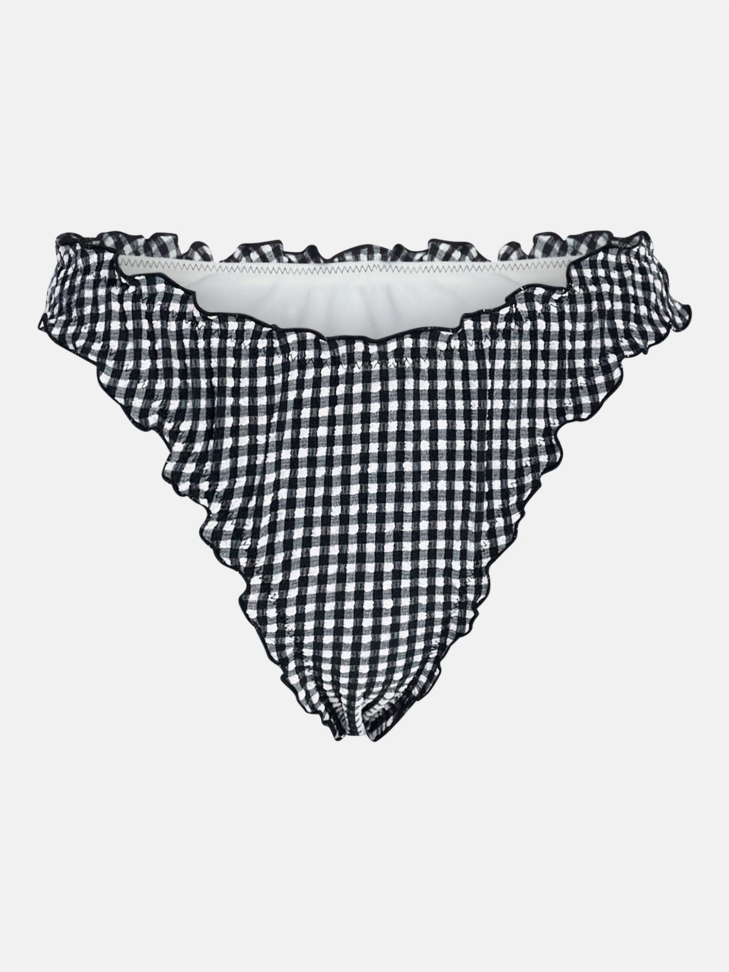 Kacey Lee Women's and Women's Plus Lettuce Edge Bikini Bottoms, Sizes XS-3X