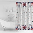 thumbnail image 4 of 54x78 Inch Shower Curtain Decorative Butterfly 4th of July Bathtub Bath Curtains Fabric Waterproof Bathroom Decor Independence Day Star Blue Red Small Stall Shower Curtain Set with 12 Hooks, 4 of 6