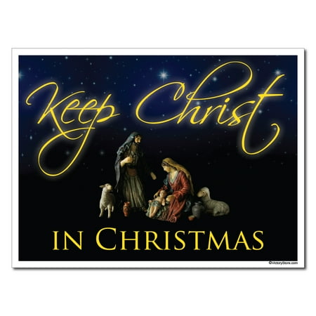 Yard Display - Keep Christ in Christmas Lawn Display (Black Design) – Yard Decoration