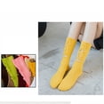 thumbnail image 4 of Sales Today Ankle Socks Under $2 GIJNRIUIUA Khaki Crew Socks Socks Women Beggar Shabby Ripped Hole Socks Ribbed Knit Fluorescent Solid Color Skateboard Tube Hosiery Athletic Socks, 4 of 8