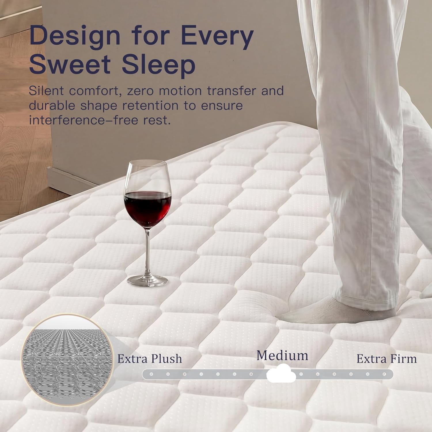Profus 6 Inch Twin Mattress with Bonnell Spring, Twin Mattress for Kids, Memory Foam Mattress for All Night Sleep & Pressure Relief, Certified Safe Foams & Fabric, Fiberglass Free Mattress in A Box