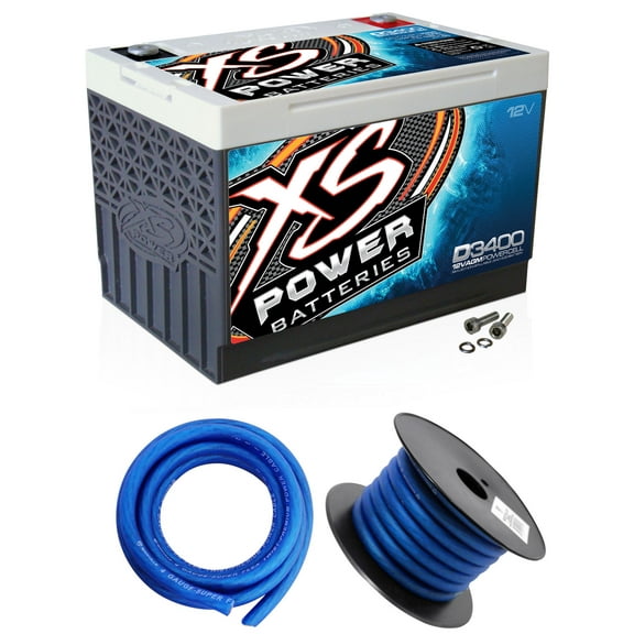 XS Power D3400 3300 Amp Car Audio Battery Terminal Hardware Power/Ground Wires