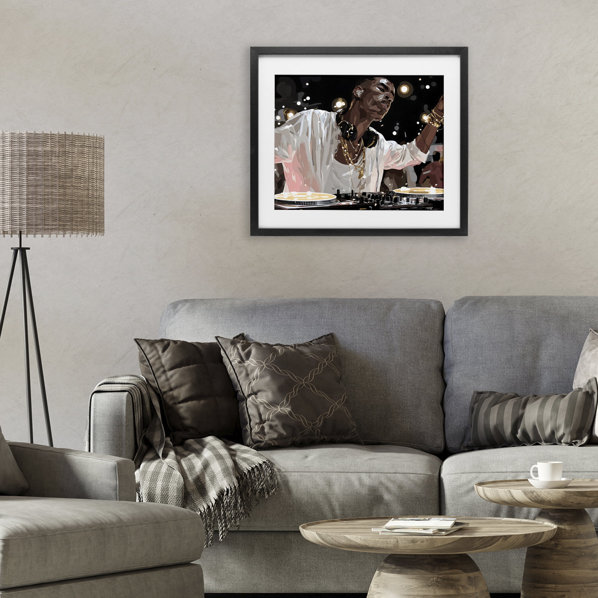 Stupell Industries Music In His Soul Black Framed Print Under Glass, design by Franklyn Gregory