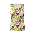 thumbnail image 3 of Picia Cartoon Vegetables Pattern Women's Workout Tank Top,Breathable Activewear,Slim Fit Athletic Top,Versatile Workout Moisture-wicking top-XX-Large, 3 of 9
