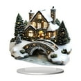 thumbnail image 2 of Christmas Tree Carousel Plastic Standee Holiday Desktop Decoration for Home Office Party Festive Ornament with Sturdy Base, 2 of 6