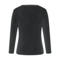 thumbnail image 5 of MVRLSH Long Sleeve Shirts For Women V Neck Velour Sweatshirt Long Sleeve Soft Warm Casual Pullover Fall Winter Velvet Tops Gray M-4Xl, 5 of 7