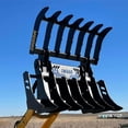 thumbnail image 7 of Digga North America 42 Inch 350 Pound Grapple Rake For Bobcat Mt Mini Track Loader, 7 of 7