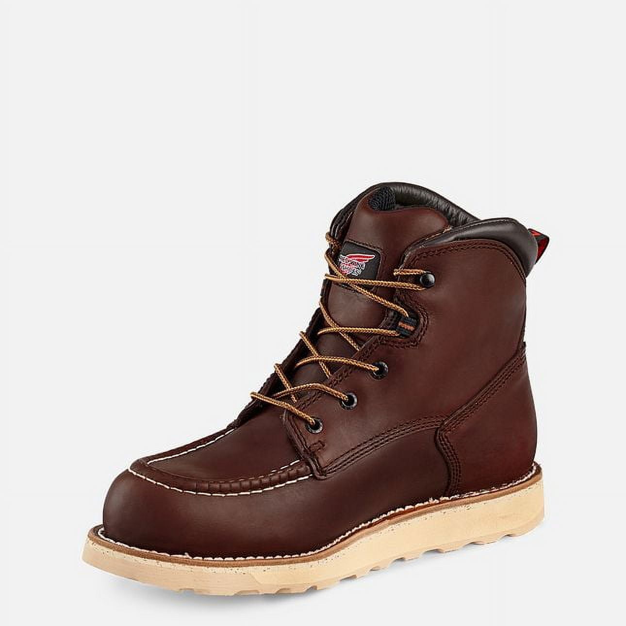 Red Wing MEN S DARK BROWN FULL GRAIN LEATHER 6 INCH WATERPROOF SAFETY TOE EXTRA WIDTH BOOT Work Style 2415