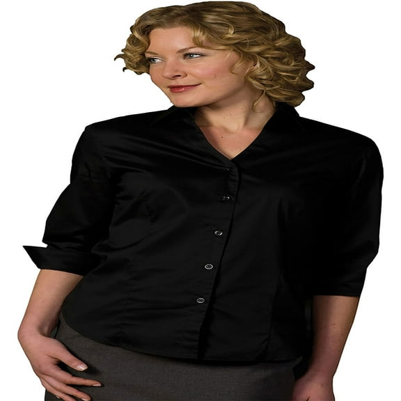Edwards Garment Women's Soft Collar 3/4 Sleeve Blouse, Style 5045
