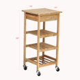 thumbnail image 4 of Oceanstar BKC1378 Oceanstar Bamboo Kitchen Trolley, 4 of 5